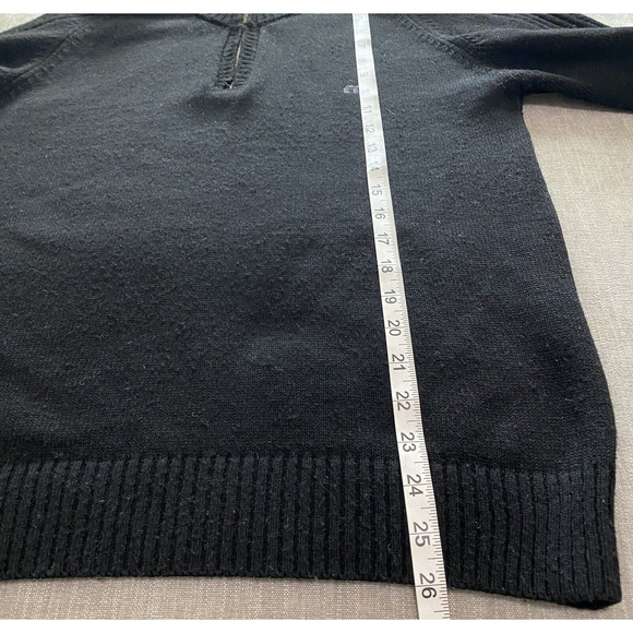 Mistral Sweater Womens Size S Small Black 1/4 Zip Acrylic Pullover Sweater - Picture 10 of 12